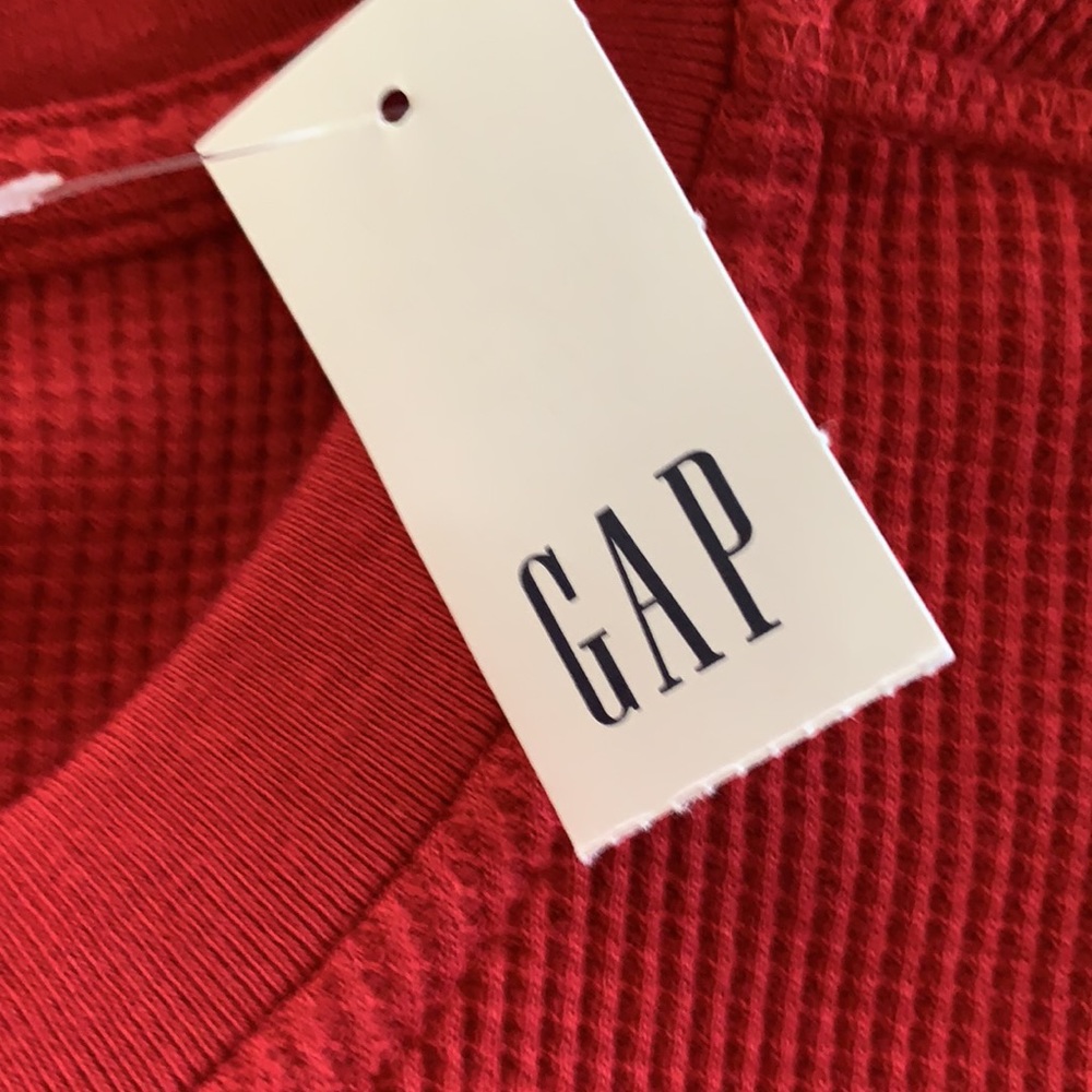 GAP Waffle Knit Long Sleeve Henley - Picture 7 of 9